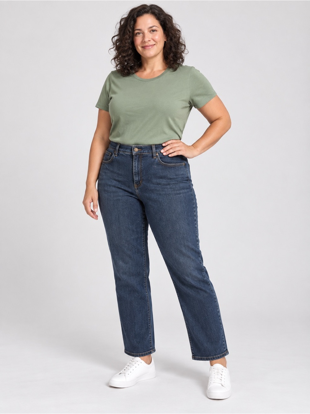 NYDJ Dark Wash Straight Leg Jeans Size 14 Lift Tuck EUC
